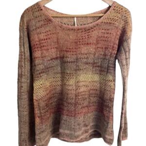 Free People Multicolor Crew Neck Sweater